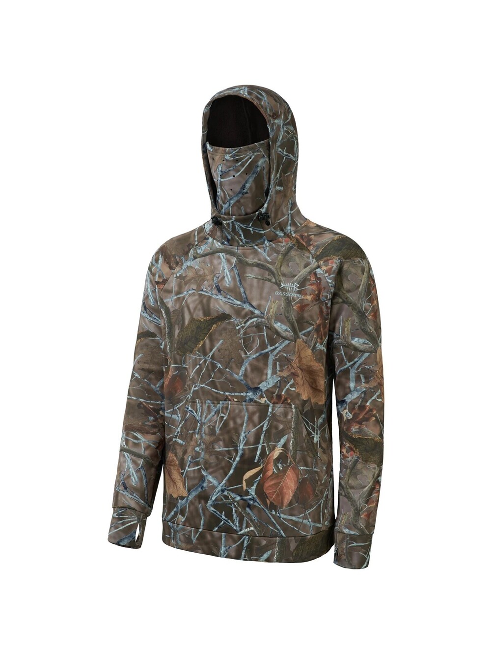 BASSDASH UPF 50+ FISHING HUNTING Hoodie Sweatshirt Jacket Camo Fleece W Mask 4XL